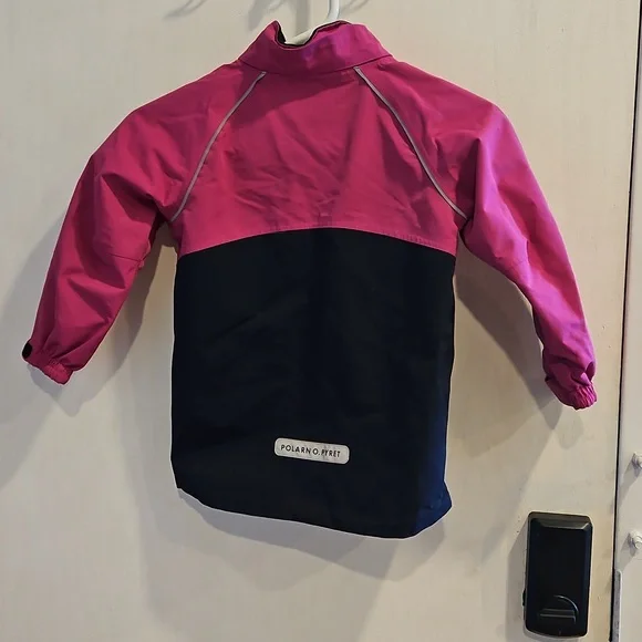 Polarn O. Pyret Pink & Blue All Weather Outdoor Utility Jacket 104 3-4Y - Picture 9 of 10